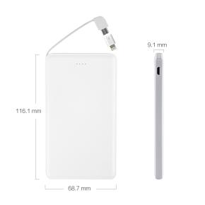 OKZU C0511 Ultra Thin Slim Credit Card Size Power Bank 5000mah Battery Mobile Charger