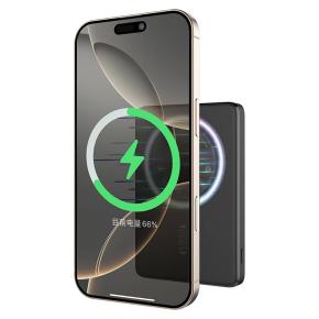 OKZU 5000mAh Black C0525 Ultra Slim Magnetic Power Bank 15W Wireless Charging PD20W Power Bank