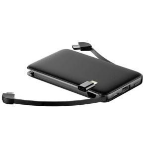 OKZU C0510 Black Power Bank Built-in Micro Cable and Built-in Type-C Cable can charge most smart phones 