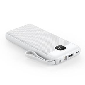 OKZU C1061 White 10000mAh Multi 4 in 1 Power bank 10000mah built-tin three cables PD22.5W fast charging mobile power